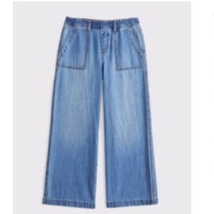 Abercrombie Kids Wide Leg Light Wash Denim